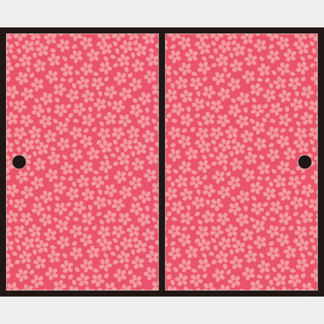 小桜 山桜 【ふすま紙】