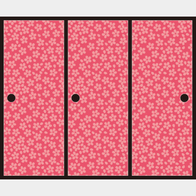 小桜 山桜 【ふすま紙】