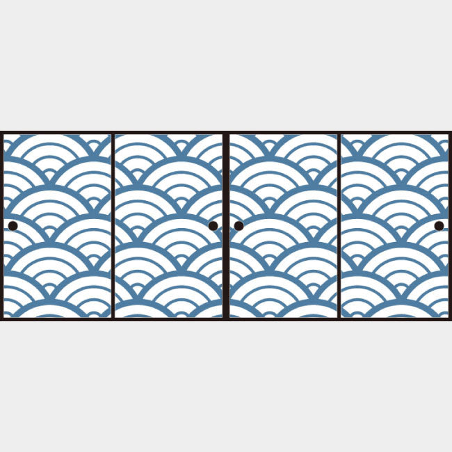 青海波 白波【ふすま紙】