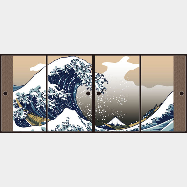 浮世絵 神奈川沖浪裏【ふすま紙】
