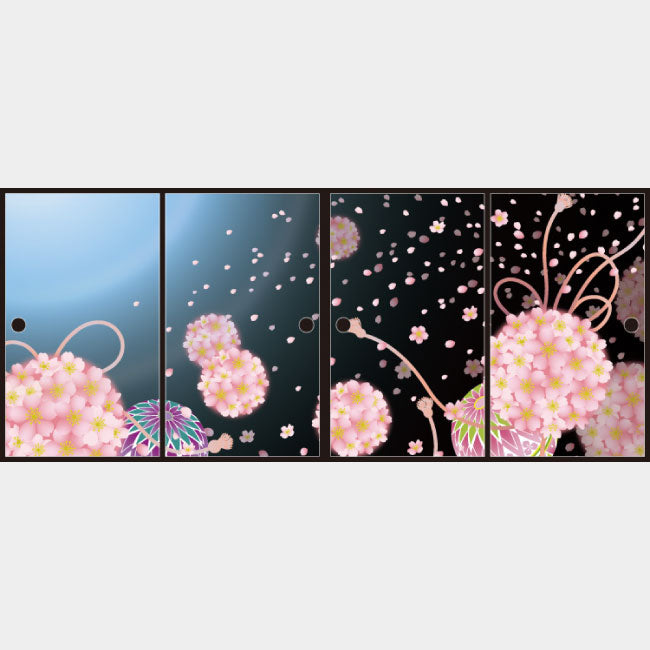 桜手毬【ふすま紙】