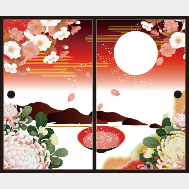 月見酒【ふすま紙】