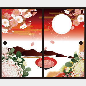 月見酒【ふすま紙】