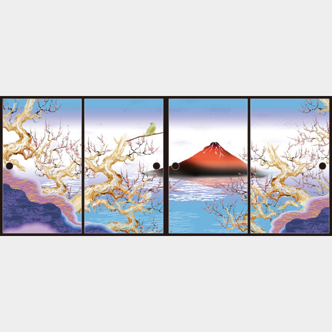 赤富士【ふすま紙】