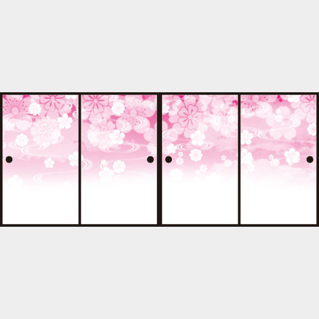 花雲 ピンク【ふすま紙】
