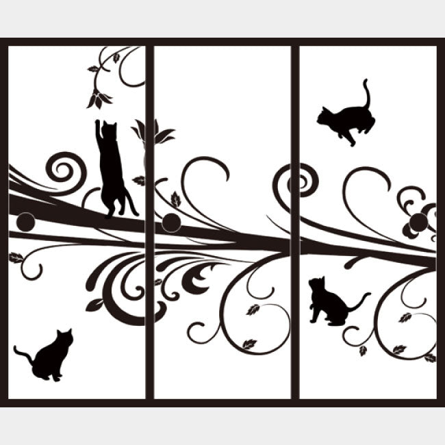 猫【ふすま紙】
