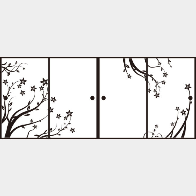 花【ふすま紙】