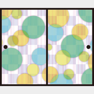 Color Circle green【ふすま紙】