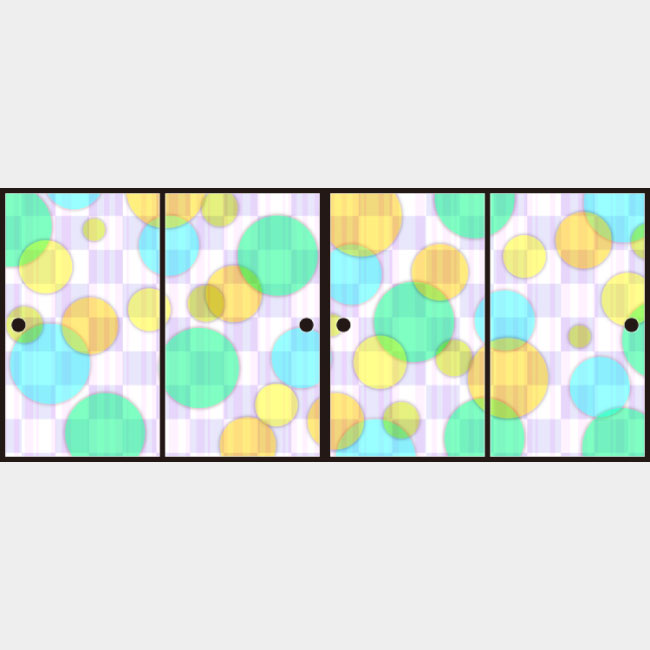 Color Circle green【ふすま紙】