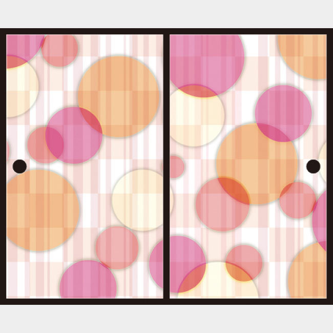 Color Circle pink【ふすま紙】