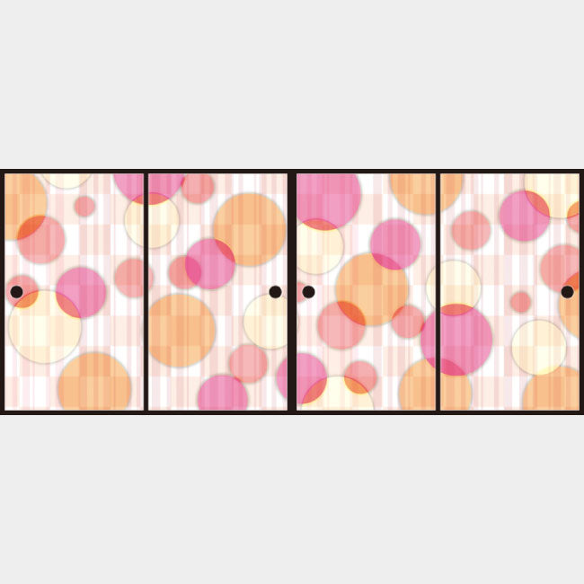 Color Circle pink【ふすま紙】