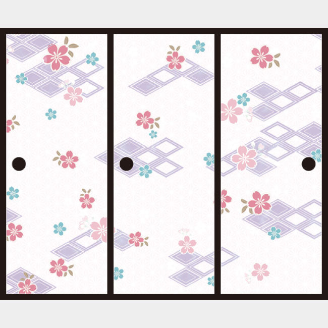 桜菱 藤紫【ふすま紙】