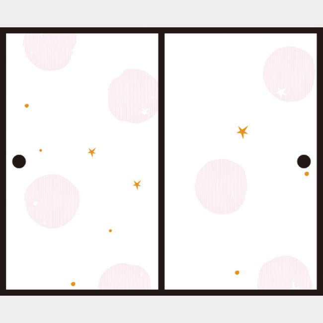 ほし ピンク【ふすま紙】