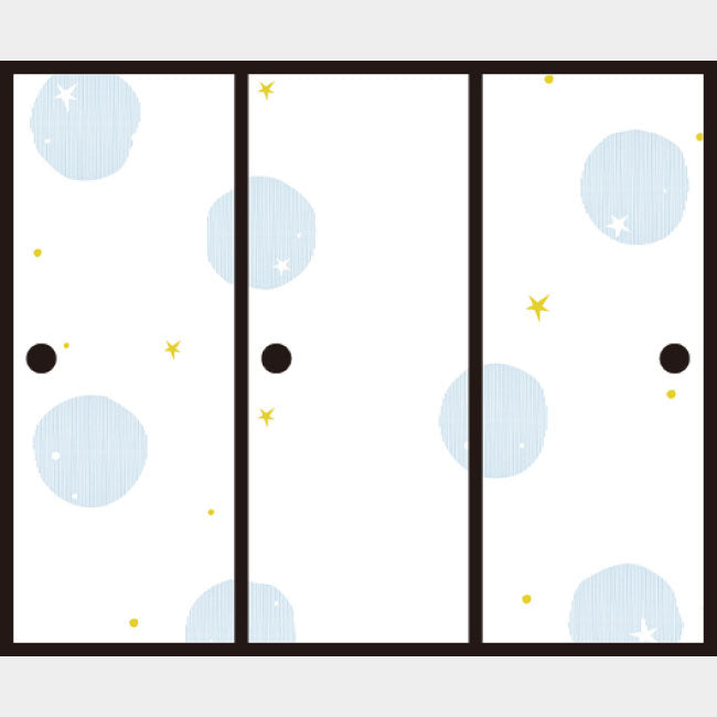 ほし ブルー【ふすま紙】