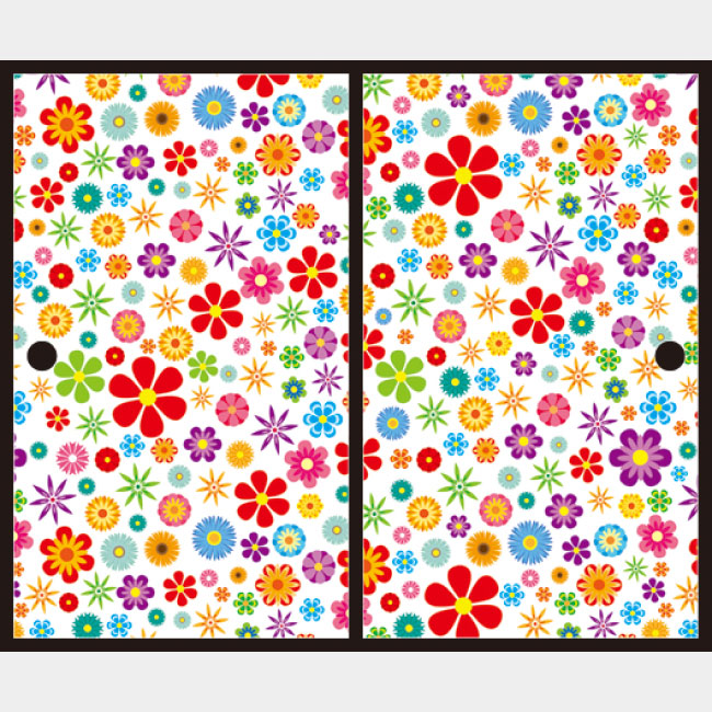 wild flowers vivid【ふすま紙】