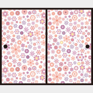 wild flowers pink【ふすま紙】