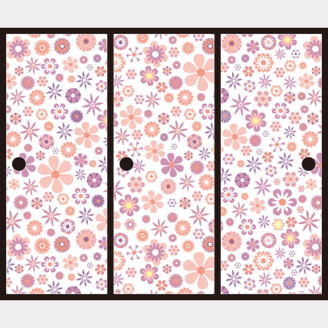 wild flowers pink【ふすま紙】