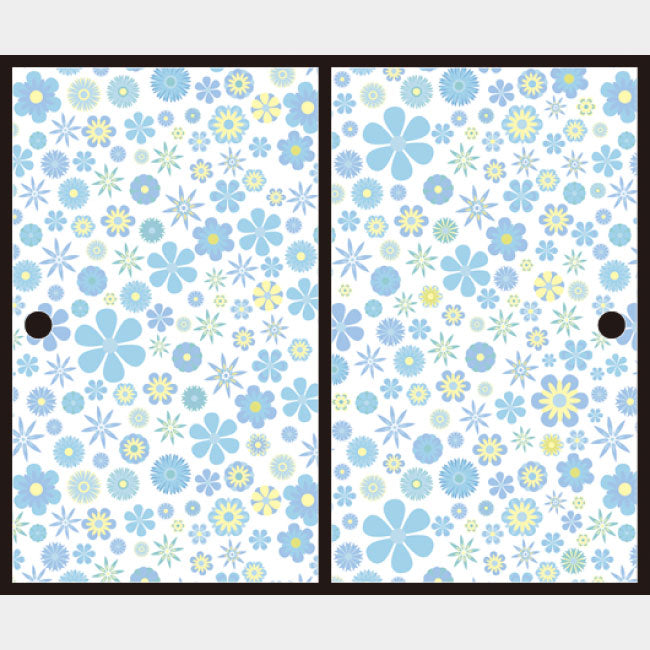 wild flowers blue【ふすま紙】