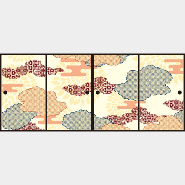 伝統文様 琥珀【ふすま紙】