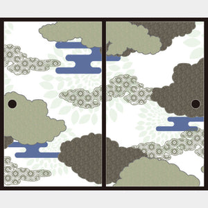 伝統文様 群青【ふすま紙】