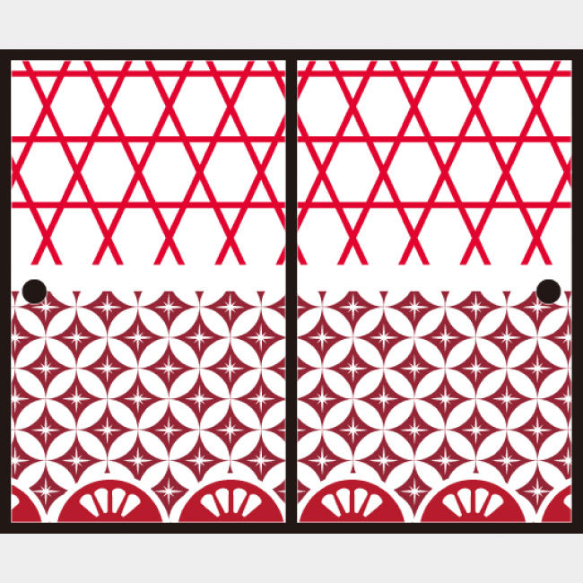 江戸切子 七宝【ふすま紙】