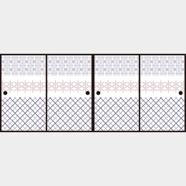 江戸切子 矢来【ふすま紙】