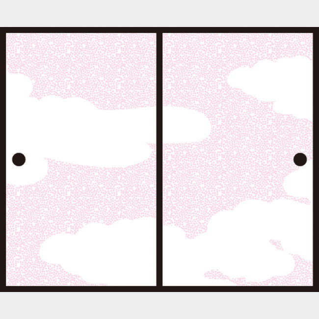 和柄 玉桜【ふすま紙】