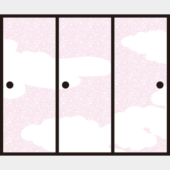 和柄 玉桜【ふすま紙】