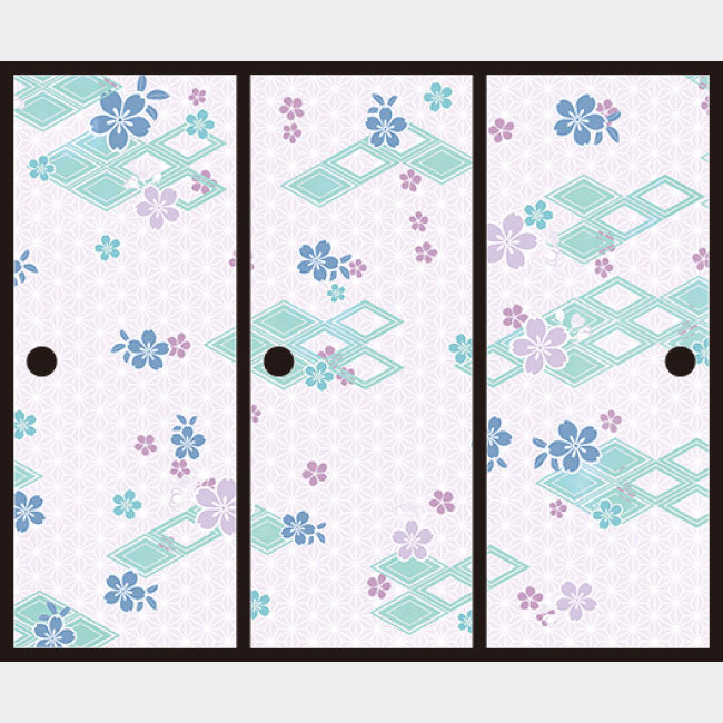 桜菱 碧【ふすま紙】