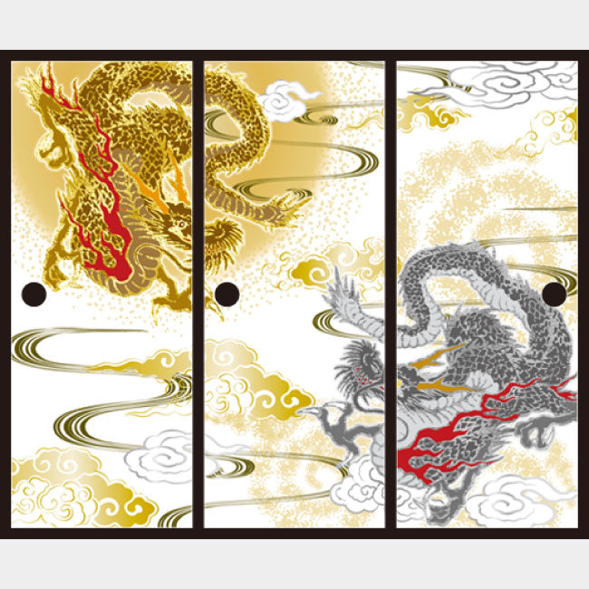 金龍 銀龍【ふすま紙】