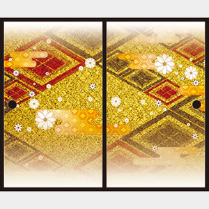 白小花 金【ふすま紙】