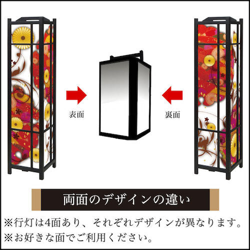 菊煌めく【角形行灯（大）】
