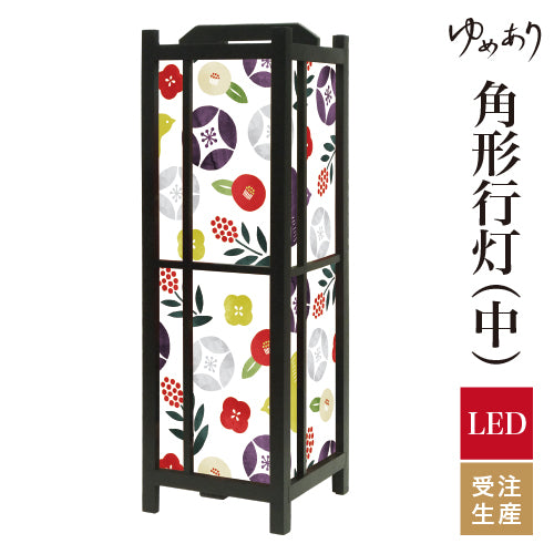 ちどり 椿【角形行灯（中）】