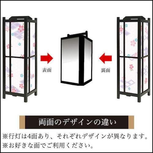桜菱 藤紫【角形行灯（中）】