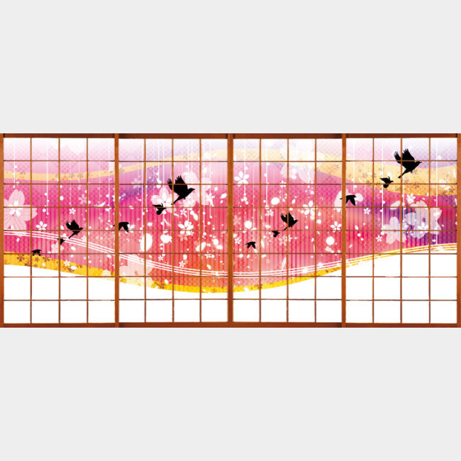 花鳥風月 ピンク【障子紙】