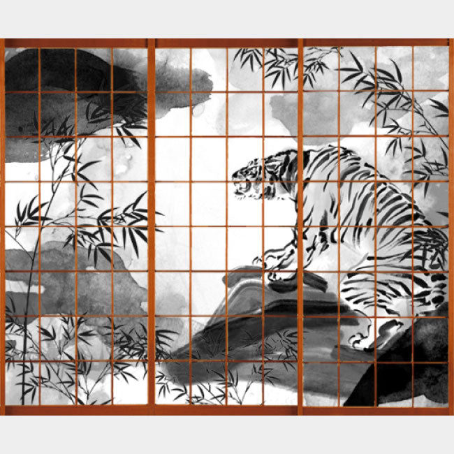 虎 水墨【障子紙】