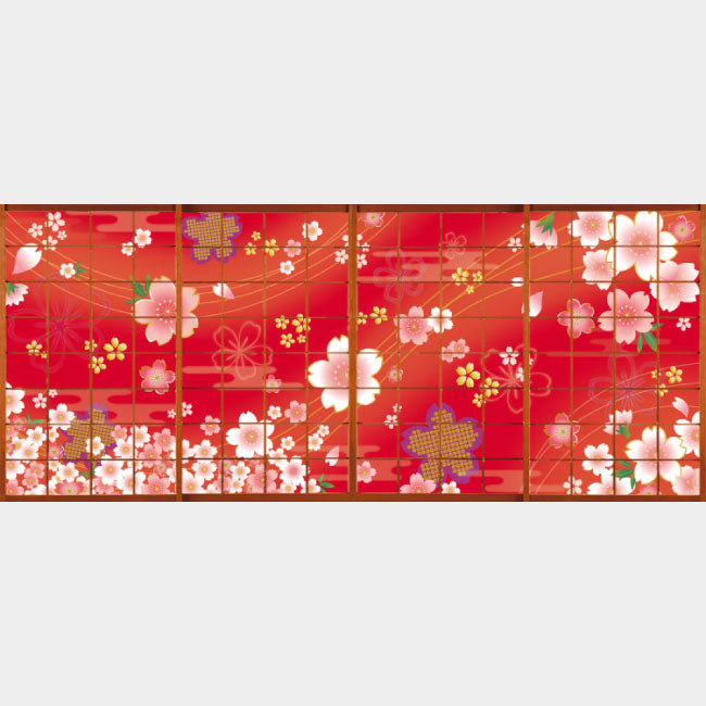 着物柄 桜 紅【障子紙】