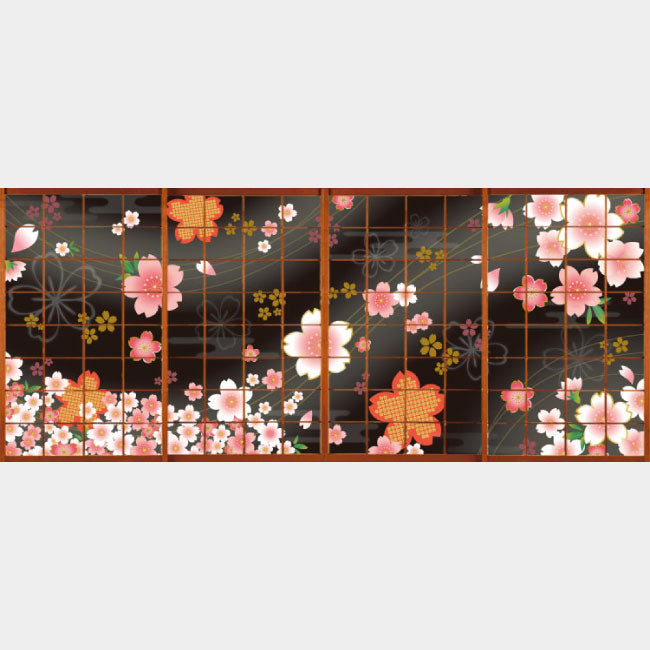 着物柄 桜 漆黒【障子紙】
