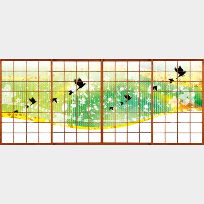 花鳥風月 グリーン【障子紙】