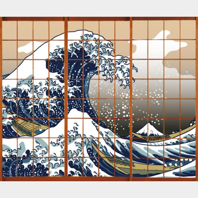 浮世絵 神奈川沖浪裏【障子紙】