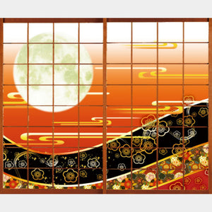 梅花月 緋色【障子紙】