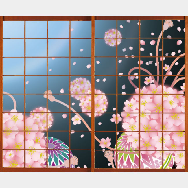 桜手毬【障子紙】