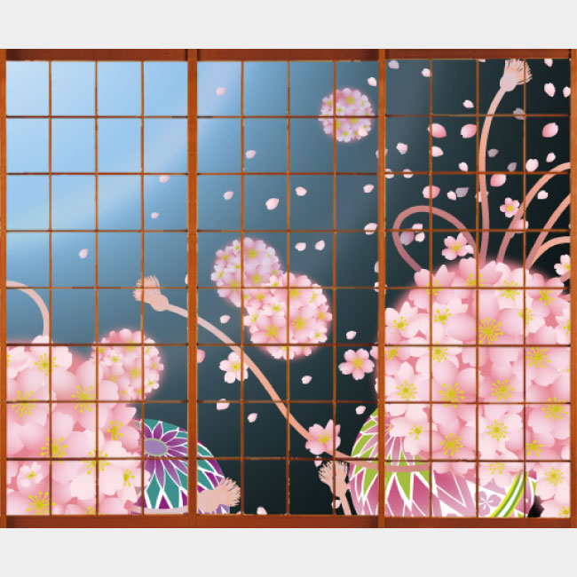 桜手毬【障子紙】