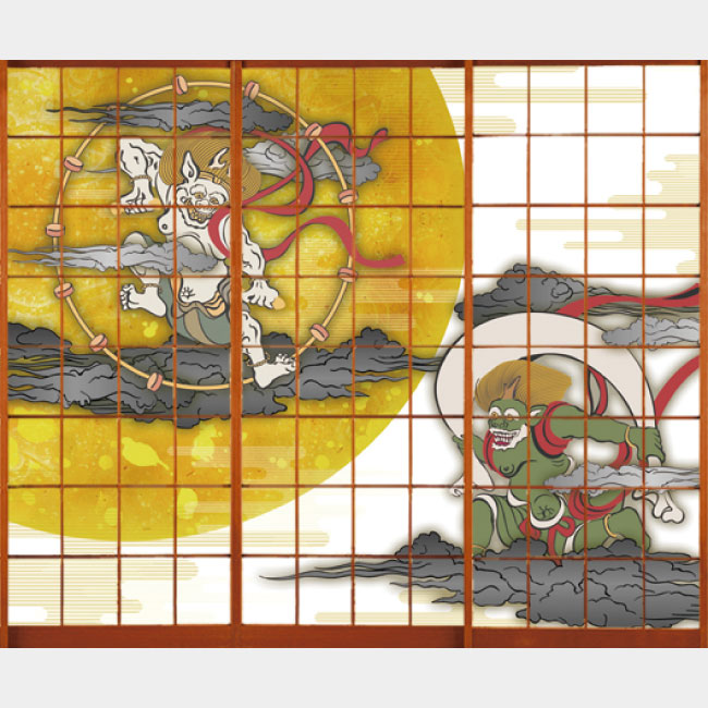 風神雷神【障子紙】