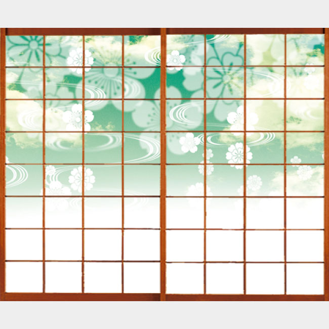 花雲 グリーン【障子紙】