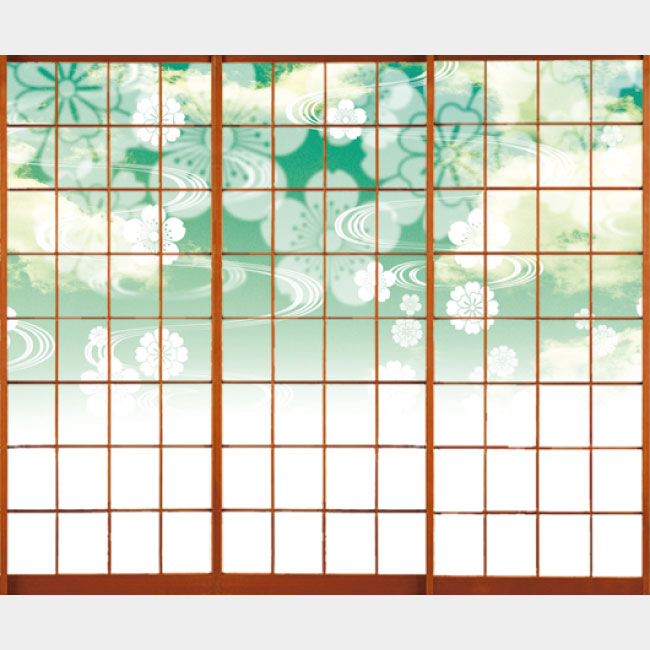 花雲 グリーン【障子紙】