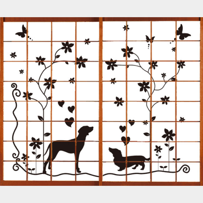 犬【障子紙】