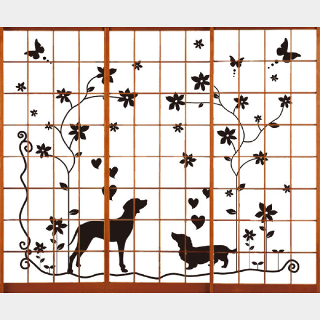 犬【障子紙】