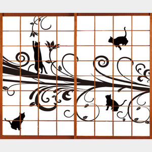 猫【障子紙】