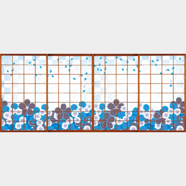 花散る里 蒼【障子紙】